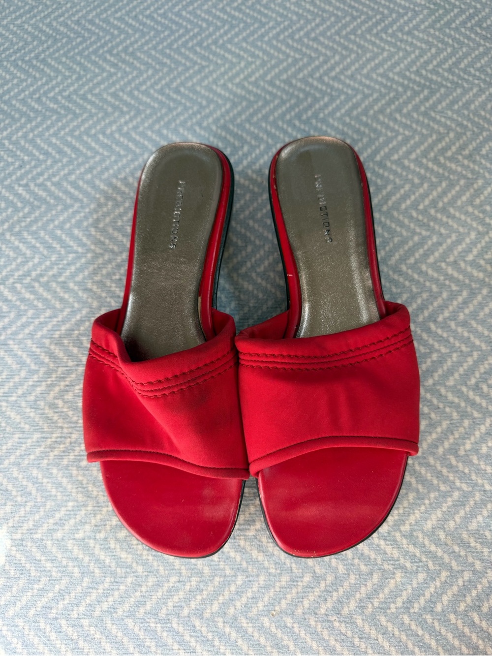 Women's Red Slide Wedge Sandals - Sleek Slip-On Comfort